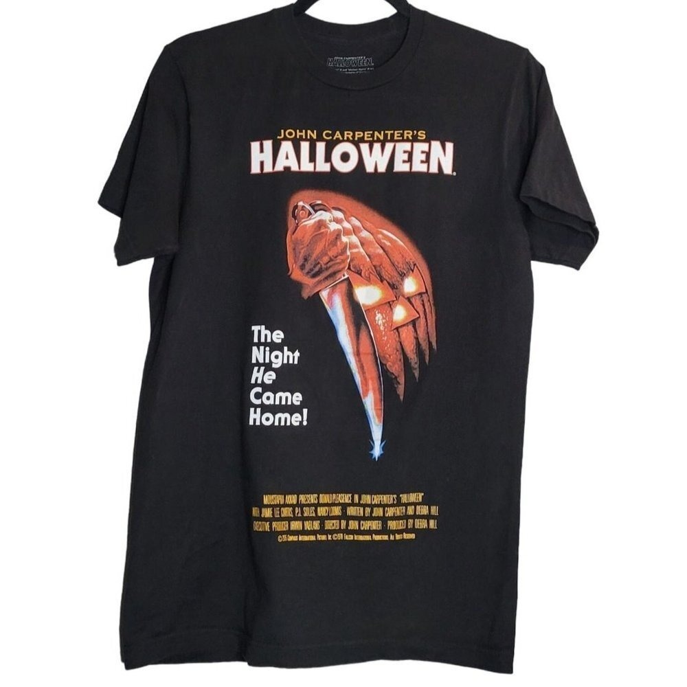 John Carpenter's Halloween Movie Poster Graphic Men's Tee T-Shirt Black M 38/40‎